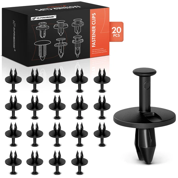 2009-2020 Dodge Journey 20 Pcs 7.94mm Nylon Black Fascia Retainer A-Premium APRCF2664