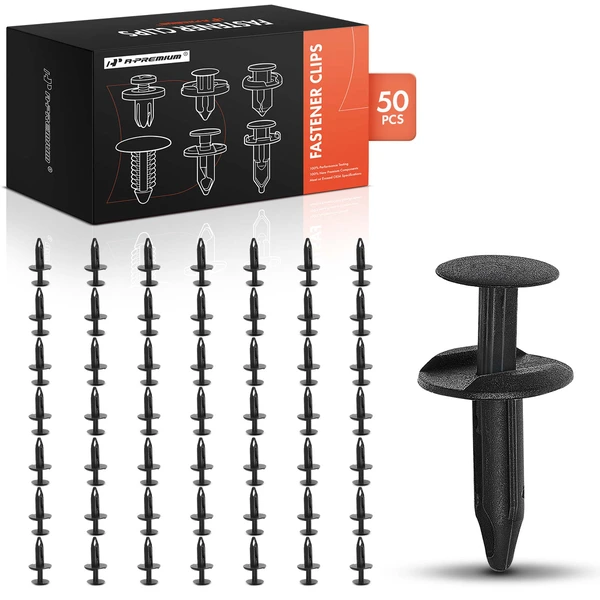 1991-1994 Mercury Capri 50 Pcs 7mm Nylon Black Fascia Retainer A-Premium APRCF2681