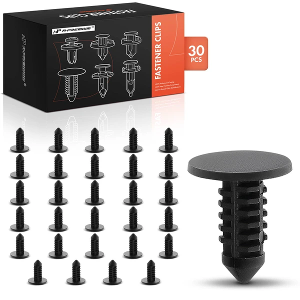 30 Pcs Nylon Black Fascia Retainer A-Premium APRCF2689