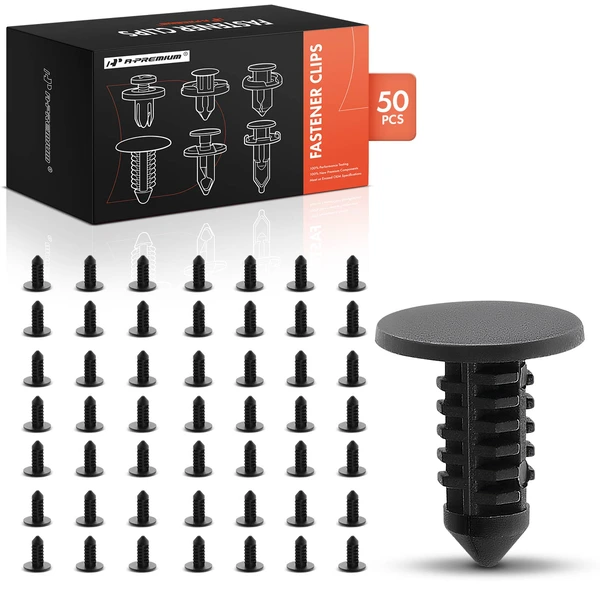 50 Pcs Nylon Black Fascia Retainer A-Premium APRCF2690