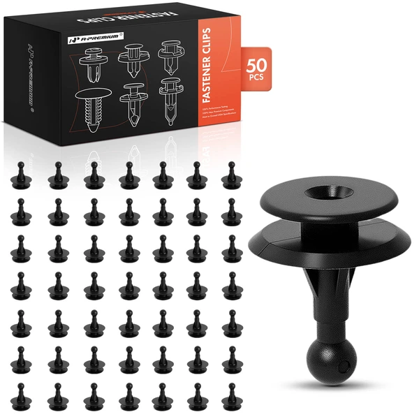 2003-2008 Isuzu Ascender 50 Pcs Nylon Black Door Trim Panel Retainer A-Premium APRCF2711