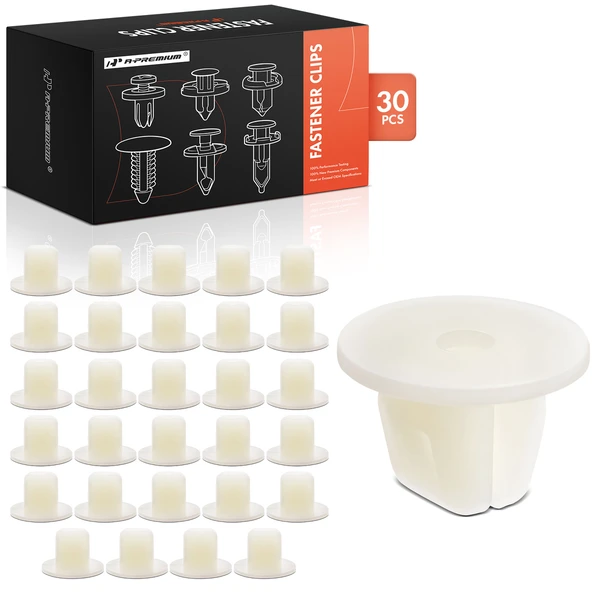 2004-2006 Scion xB 30 Pcs 9 x 9mm Nylon White Molding Grommet Clip Nut A-Premium APRCF2722