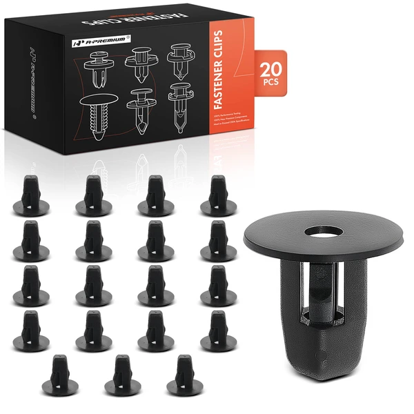 2004 Scion xB 20 Pcs 8 x 8mm Nylon Black Fender Liner Screw Grommet A-Premium APRCF2727