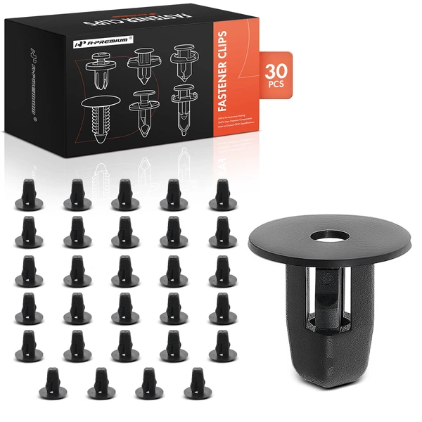 2004 Scion xB 30 Pcs 8 x 8mm Nylon Black Fender Liner Screw Grommet A-Premium APRCF2728