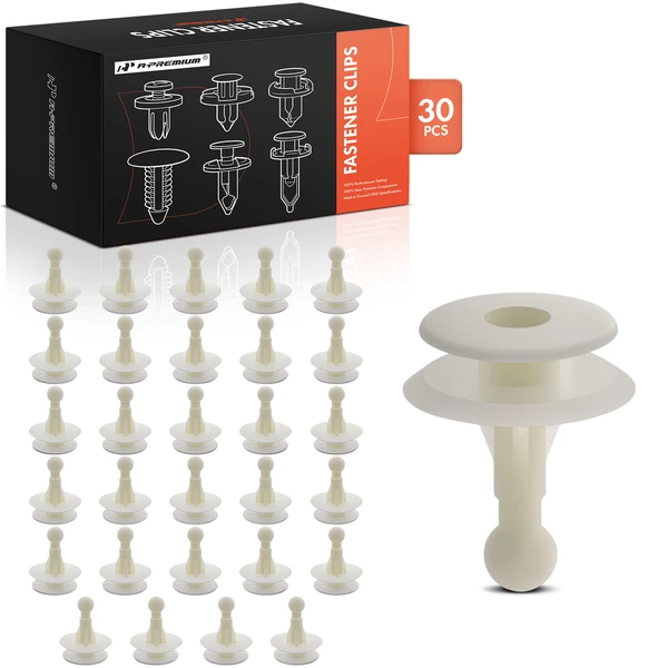 1983-1992 Isuzu Impulse 30 Pcs Nylon White Door Trim Panel Clip A-Premium APRCF2734