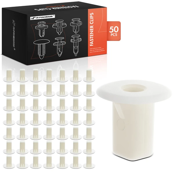 50 Pcs 8 x 8mm Nylon White Screw Grommet A-Premium APRCF2744