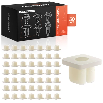 50 Pcs 8.5mm x 8.5mm Nylon Screw Grommet Clip Nuts