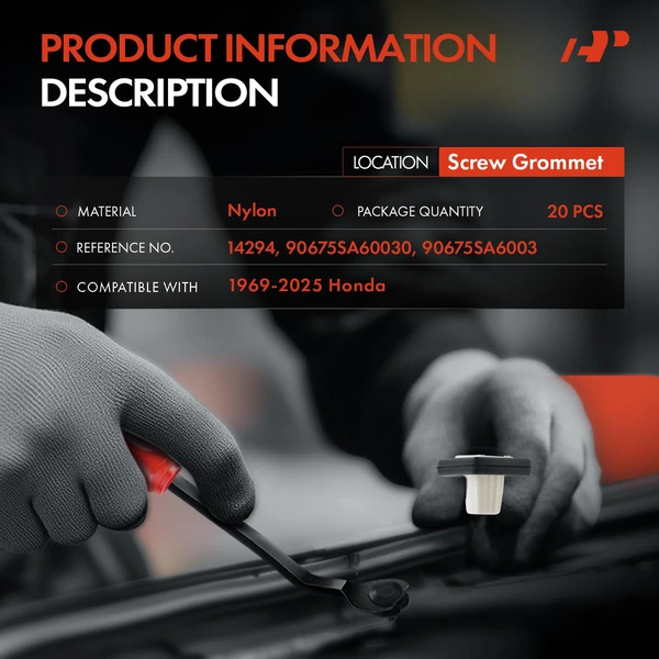 20 Pcs 7mm Nylon Natural Screw Grommet A-Premium APRCF2772