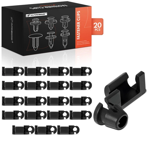 20 Pcs 6mm Nylon Black Rod End Clip A-Premium APRCF2823