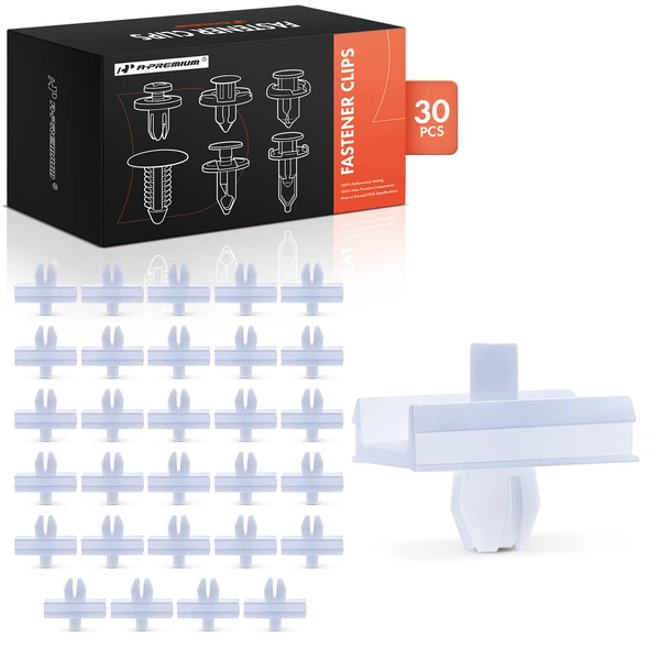 1989-1990 BMW 525i 30 Pcs 7mm Nylon White Side Molding Clip A-Premium APRCF3367