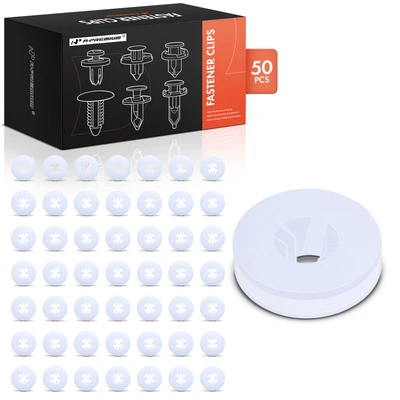 50 Pcs Nylon White Wheel Opening Molding Clips