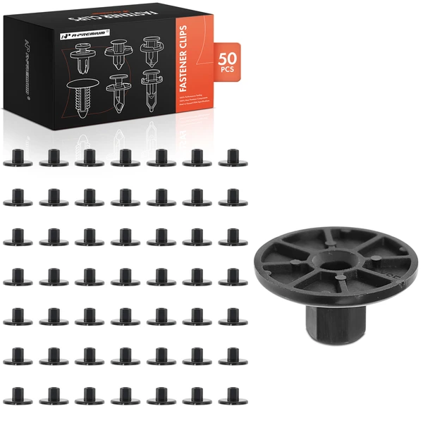 50 Pcs Nylon Black Splash Shield Nut A-Premium APRCF3383