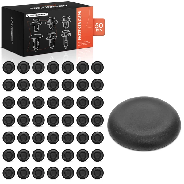 50 Pcs 25mm Rubber Black Body Drain Hole Plug A-Premium APRCF3386