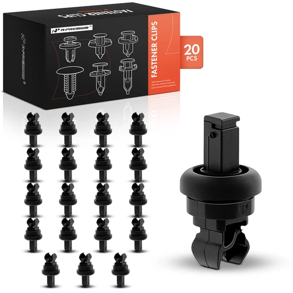 20 Pcs 6.3mm Nylon Black Rear Parcel Shelf String Hanger Clip A-Premium APRCF3390