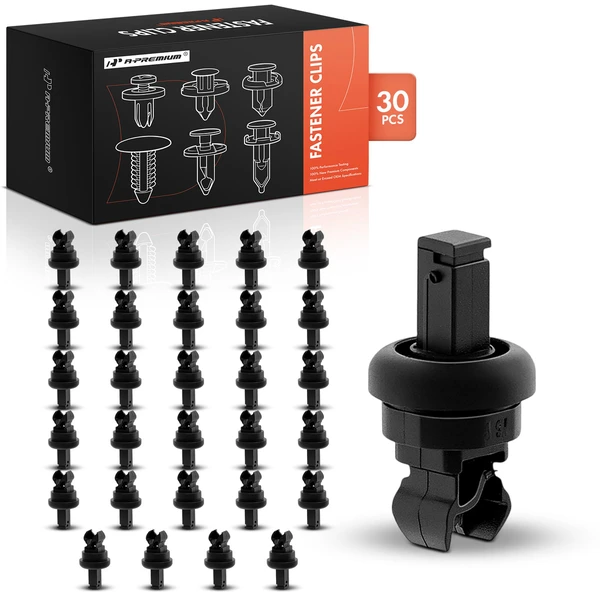 30 Pcs 6.3mm Nylon Black Rear Parcel Shelf String Hanger Clip A-Premium APRCF3391