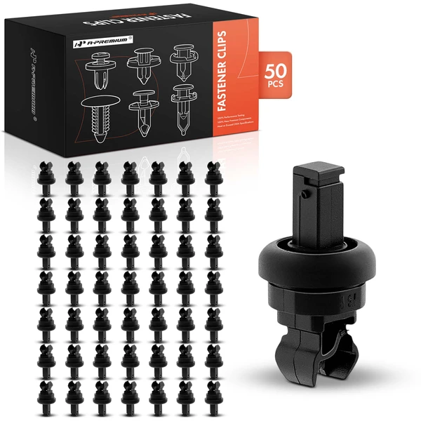 50 Pcs 6.3mm Nylon Black Rear Parcel Shelf String Hanger Clip A-Premium APRCF3392