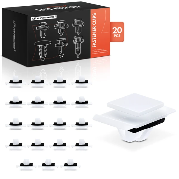 20 Pcs Nylon White Rocker Molding Retainer A-Premium APRCF3405