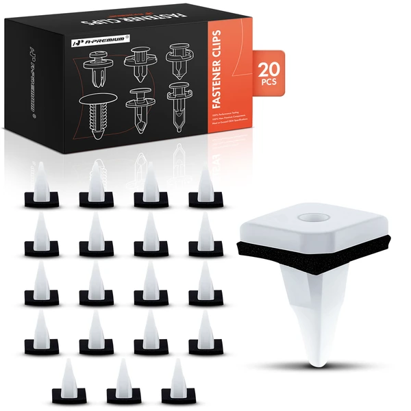 20 Pcs 8 x 10mm Nylon White Rocker Molding Grommet A-Premium APRCF3420