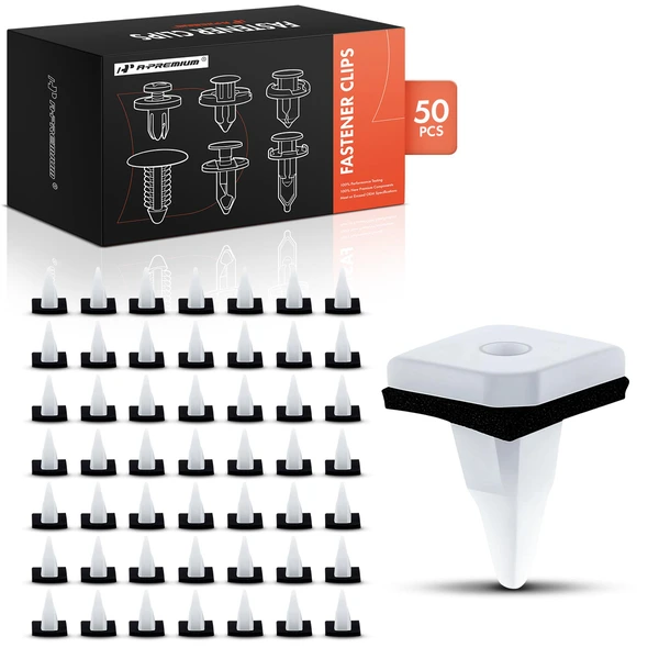 50 Pcs 8 x 10mm Nylon White Rocker Molding Grommet A-Premium APRCF3422