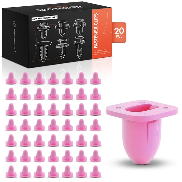 50 Pcs 8mm Nylon Pink Front End Panel Clip A-Premium APRCF3428