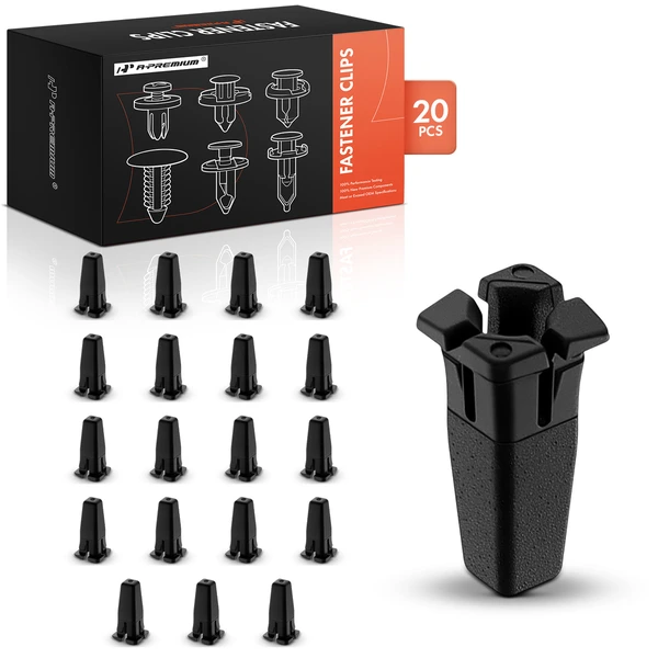 20 Pcs 6mm Nylon Black Wheel Opening Screw Grommet A-Premium APRCF3429