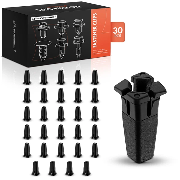 30 Pcs 6mm Nylon Black Wheel Opening Screw Grommet A-Premium APRCF3430