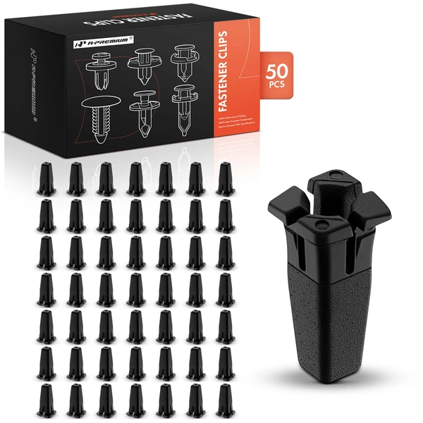 50 Pcs 6mm Nylon Black Wheel Opening Screw Grommet A-Premium APRCF3431