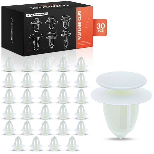 2005-2020 2022-2024 Acura MDX 30 Pcs 8mm Nylon White Interior Door & Side Trim Clip A-Premium APRCF3439