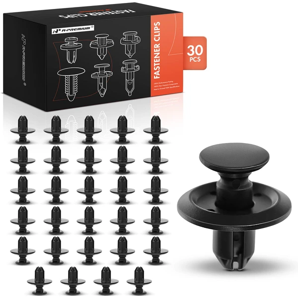 30 Pcs Nylon Black Fender Apron Retainer A-Premium APRCF3451