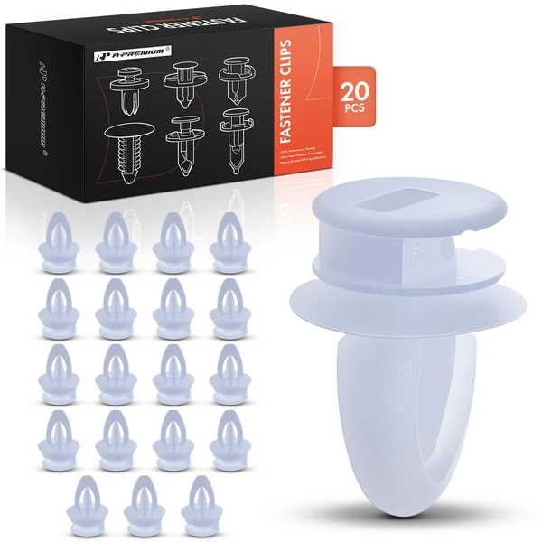 20 Pcs Nylon White Door Window Trim Retainer A-Premium APRCF3474