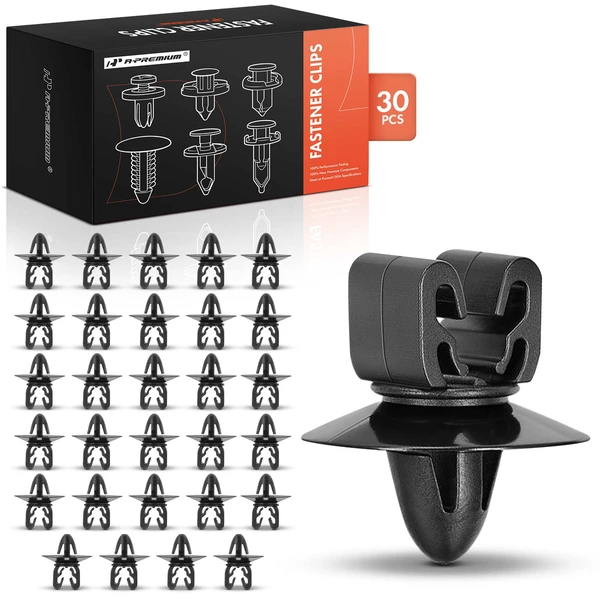 2013-2022 Buick Encore 30 Pcs 8mm Nylon Black Hood Cable Clip A-Premium APRCF3478