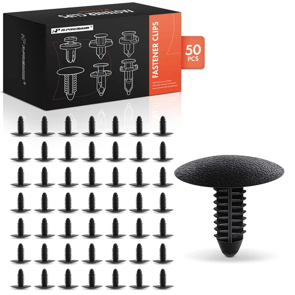 2007-2013 Chevrolet Silverado 1500 50 Pcs Black Trim Panel & Hood Insulation Retainer A-Premium APRCF3485