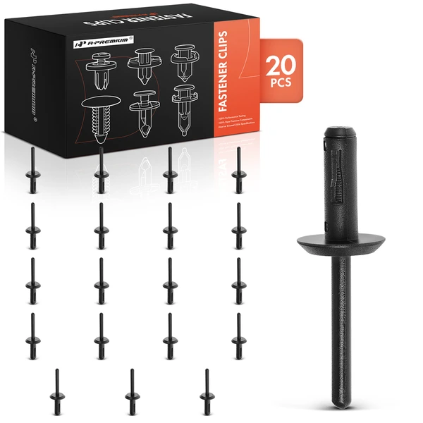 20 Pcs Nylon Blind Rivet Retainer Clip A-Premium APRCF3492
