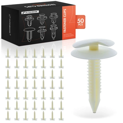 50 Pcs 7.94mm Nylon Trim Panel Retainer Clip Double Head