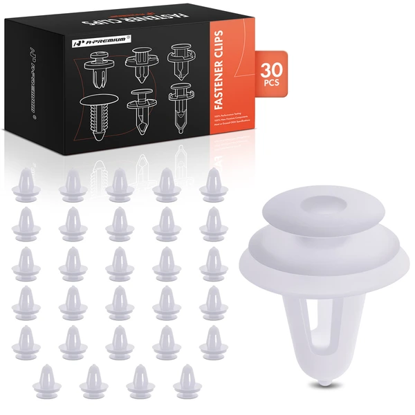 1995-2010 Toyota Corolla 30 Pcs Nylon Natural Door Trim Retainer Clip A-Premium APRCF3530