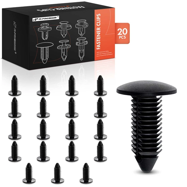 20 Pcs Nylon Black Bumper Strip Retainer A-Premium APRCF3532