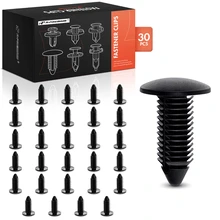 1999-2024 Chevrolet Silverado 1500 30 Pcs Nylon Black Bumper Strip Retainer A-Premium APRCF3533