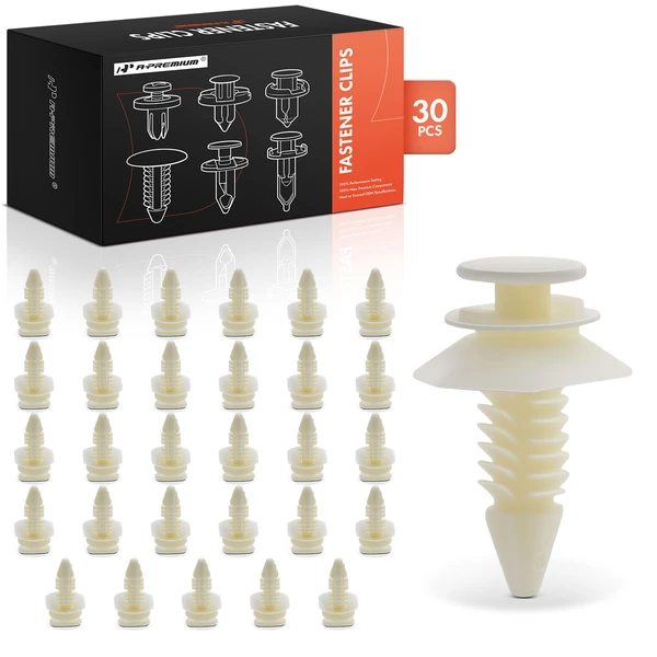 1992-1998 Chevrolet K2500 30 Pcs Nylon White Trim Panel Retainer A-Premium APRCF3542