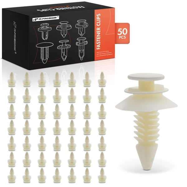 50 Pcs Nylon White Trim Panel Retainer A-Premium APRCF3543