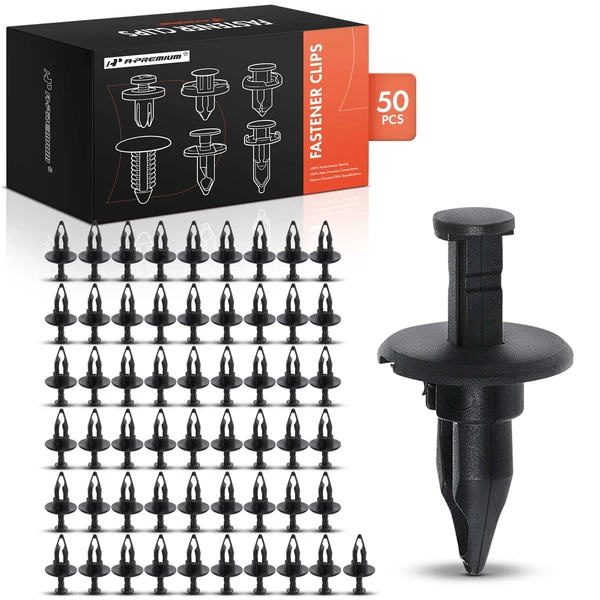 2002-2004 Oldsmobile Bravada 50 Pcs 12.7mm Nylon Black Bumper Fascia Retainer Clip A-Premium APRCF2963