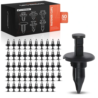 50 Pcs 12.7mm Bumper Fascia Retainer Clip with Closed End Push-Type