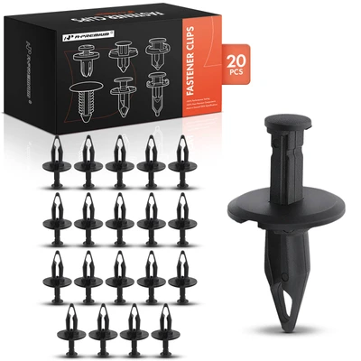 20 Pcs 12.7mm Black Nylon Fender Bumper Retainer Clip