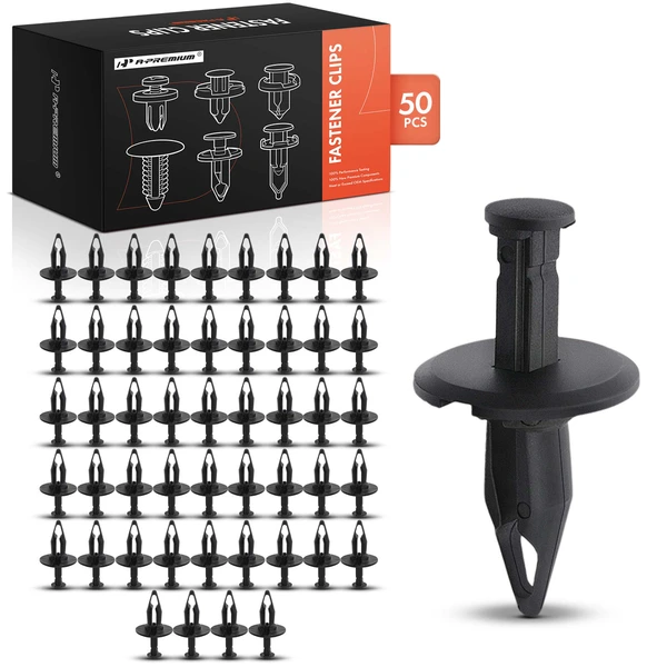 2001-2010 Chevrolet Malibu 50 Pcs 12.7mm Nylon Black Bumper Fascia Retainer Clip A-Premium APRCF2972