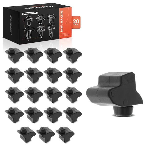 2014-2021 Chevrolet Silverado 1500 20 Pcs 11mm Rubber Black Hood Prop Buffer Retainer Clip A-Premium APRCF2982