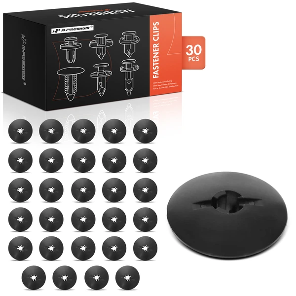 30 Pcs Nylon Black Wheel House Liner Retainer A-Premium APRCF2986