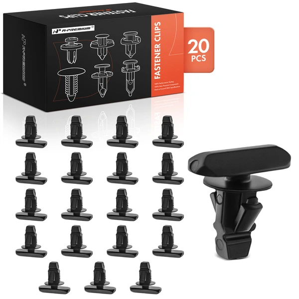 20 Pcs 5mm Nylon Black Weatherstrip Retainer Clip A-Premium APRCF3000