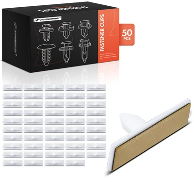 50 Pcs Nylon Clip Windshield Moulding Retainer with Adhesive Strip