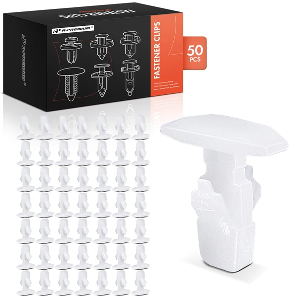 2014-2017 2019-2024 Mazda 3 50 Pcs 5mm Nylon White Weatherstrip Retainer Clip A-Premium APRCF3020