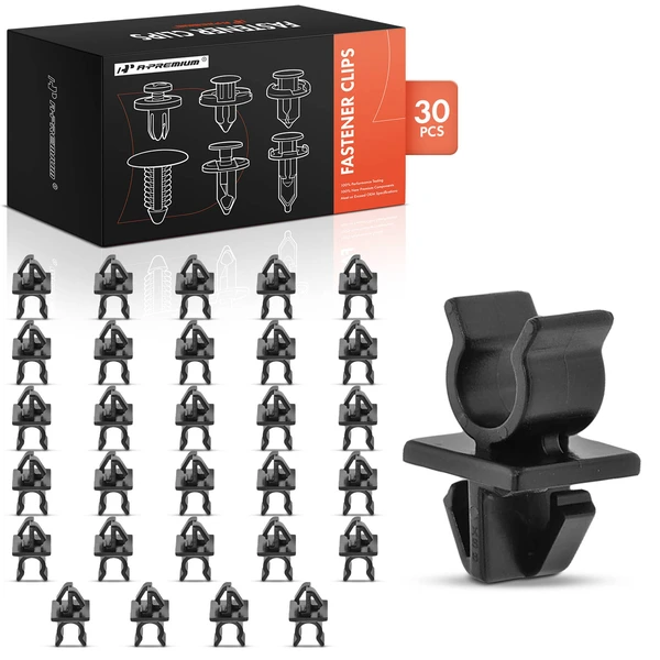 2009-2021 Mazda 6 30 Pcs 9 x 12mm Nylon Black Hood Prop Rod Clip A-Premium APRCF3022