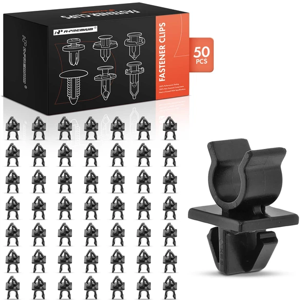 2009-2021 Mazda 6 50 Pcs 9 x 12mm Nylon Black Hood Prop Rod Clip A-Premium APRCF3023
